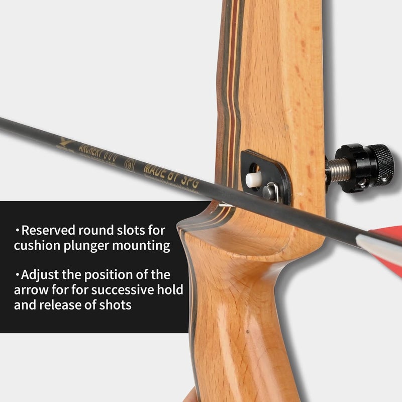 SOPOGER Arrow Rest for Recurve Bow - 4 Pcs Magnetic Metal Recurve Arrow Rest with Adhesive Back Hunting Shooting Targeting Recurve Bow Accessories - Image 2